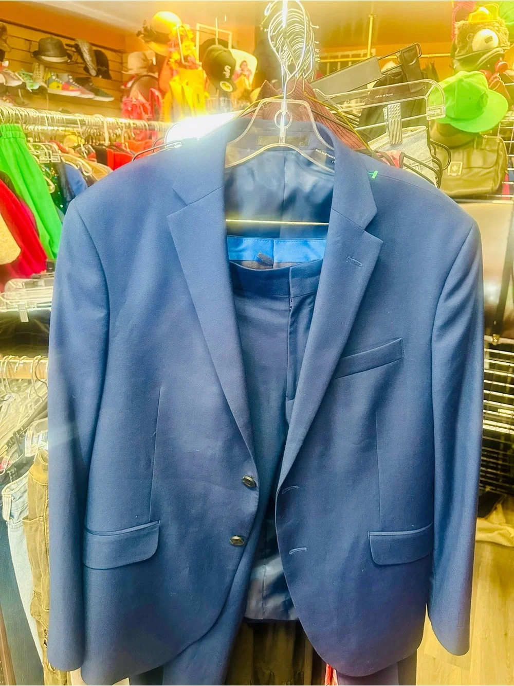 Kenneth Cole Navy Blue Two-Piece Suit - Modern Tailored Fit